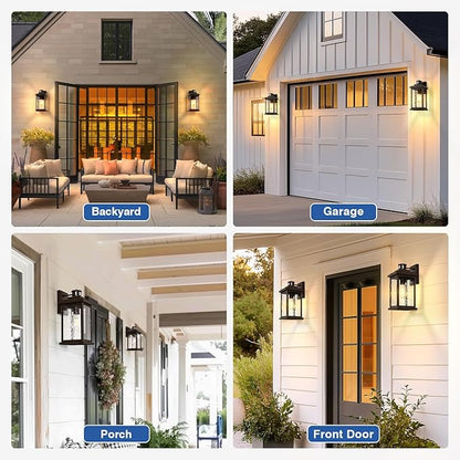 VIANIS 2 Pack Large Adjustable-Sensitivity Motion Sensor Outdoor Lights