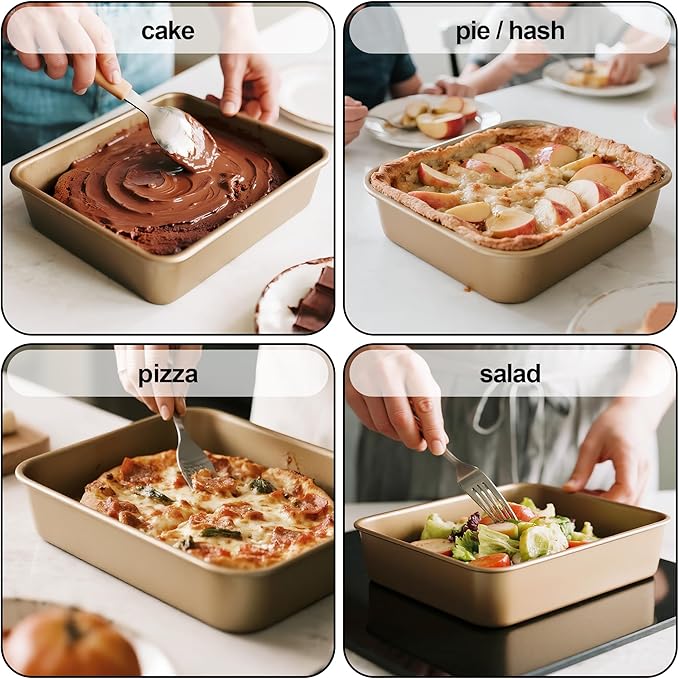 Baking Pan Set of 2, 12.5’’ X 10’’ X 2.4’’ Nonstick Sheet Cake Pan