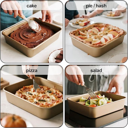 Baking Pan Set of 2, 12.5’’ X 10’’ X 2.4’’ Nonstick Sheet Cake Pan