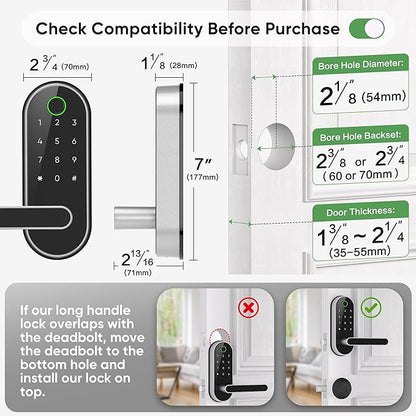 Keyless Entry Fingerprint Digital Smart Lock