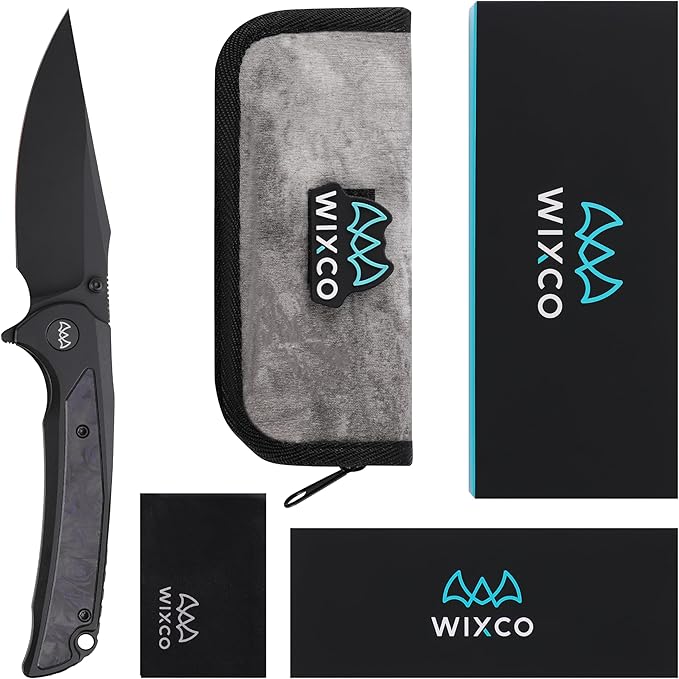 EDC Pocket Knife, 3.6" 14C28N Aluminium With Steel Inlay Handle, Folding Knife for Camping Hiking Hunting Outdoor