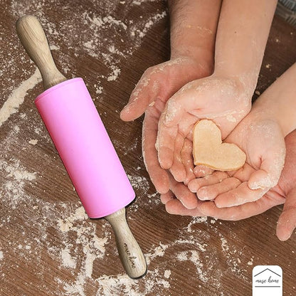 Mini Silicone Rolling Pin for Kids Baking – | Ideal for Toddlers, Cookies &
