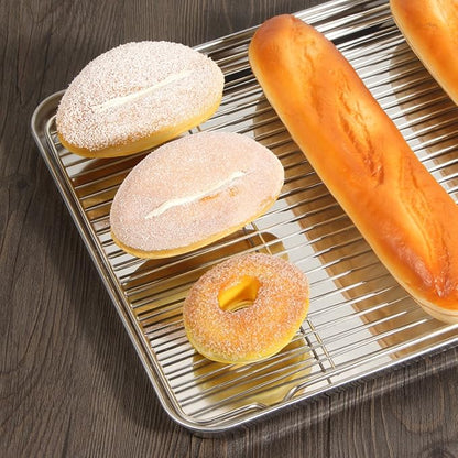 Cookie Sheet and Cooling Rack Set, 16 inch Stainless Steel Baking Pan