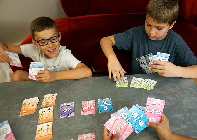 Math Rush 3: Fractions, Decimals & Percentages - A Cooperative Time-Based Math Flash Card Game for Kids, Students, and Families | Fun & Engaging STEM Game for Math Class or Family Game Night