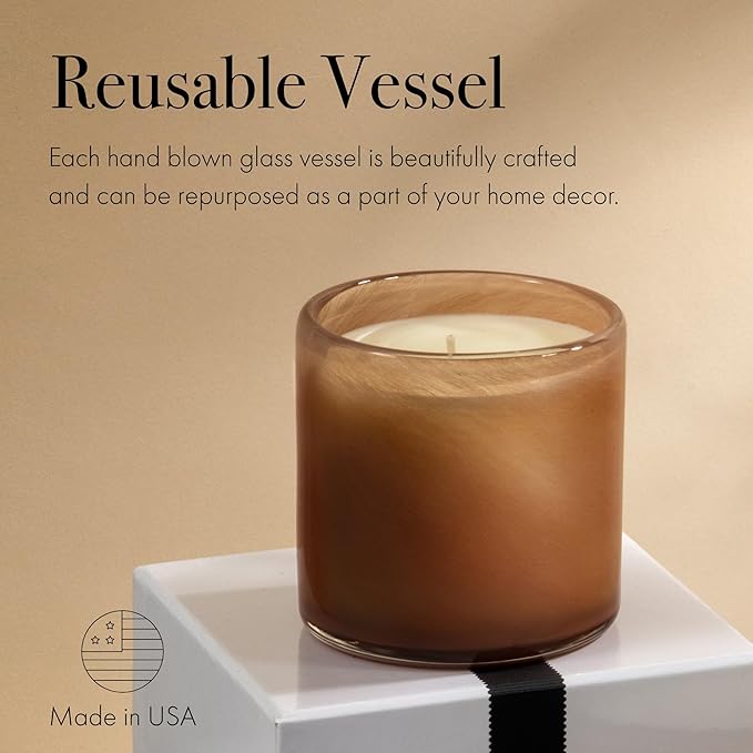 LAFCO New York Classic Candle, Retreat - 6.5 oz - 50-Hour Burn Time - Reusable, Hand Blown Glass Vessel - Made in The USA