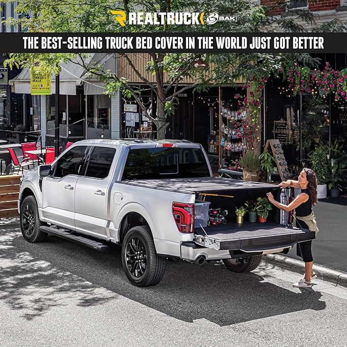 RealTruck BAK BAKFlip MX4 Hard Folding Truck Bed Tonneau Cover | 448146 | Fits 2023 - 2026 Chevy/GMC Colorado/Canyon 5' 2" Bed (62")