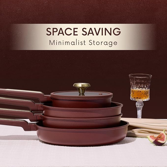 CAROTE Pots and Pans Set Nonstick, Dishwasher, RV/Camping Cookware Set
