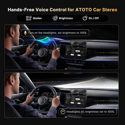 LED Pod Lights 18W Flood Beam, Smart App Controlled Off Road Driving Lights Supports CarPlay/Android Auto, IP67 Waterproof 6000K White Lamps for Trucks, ATV, UTV, SUV, Boat (2 Pack)