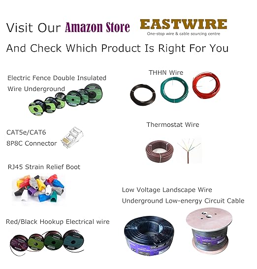 eastwire 18/6 250ft Thermostat Doorbell HAVC Heating Control Cable Wire
