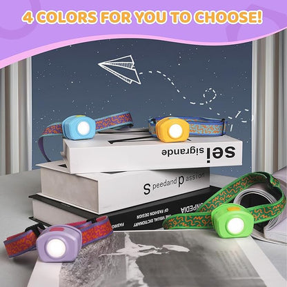 EverBrite LED Headlamp Rechargeable Kids Headlamp with RGB Mode and Adjustable Headband, 3 Modes Multicolor Headlamp for Camping, Reading, Exploring, Halloween, Christmas