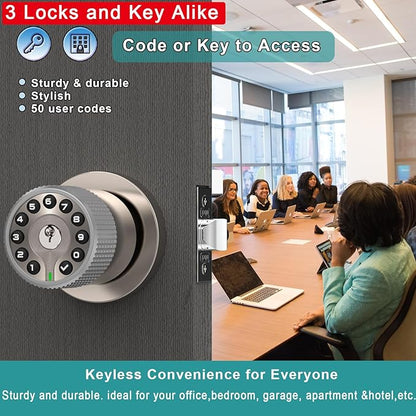 BOTHSTAR Keypad Door Knob with Key, Keyless Entry Door Lock, Code Locks Door