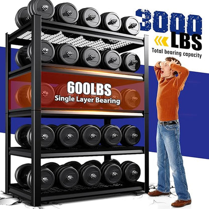 Garage Shelving-3000 lbs 5 Tier Storage Shelves, Adjustable Heavy Duty Metal