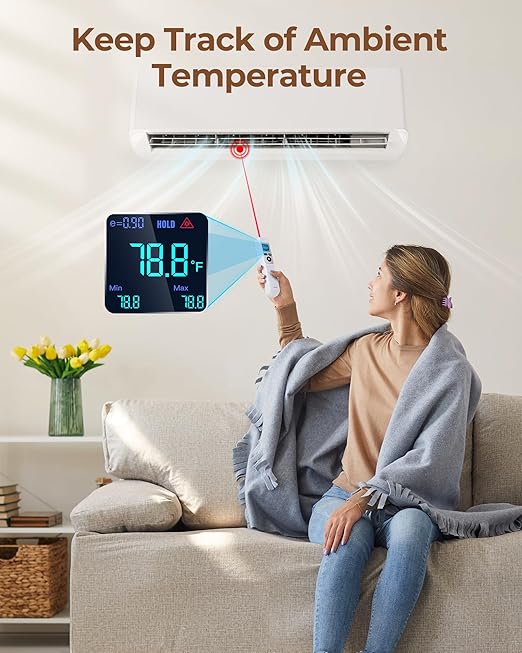 ERICKHILL Infrared Thermometer Gun, Heat Temp Temperature Gun