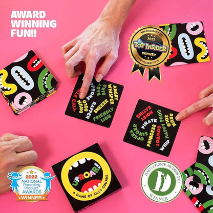 UPROAR! Family Sound-Matching Card Game – Hilarious Fast Game for Kids 7+, Parents & Teens | Easy to Learn, 2–6 Players, 10–20 Min | Travel-Size | Great for Family Game Night & Stocking Stuffers