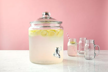 Anchor Hocking Heritage Hill Glass Drink Dispenser, 2 Gallon