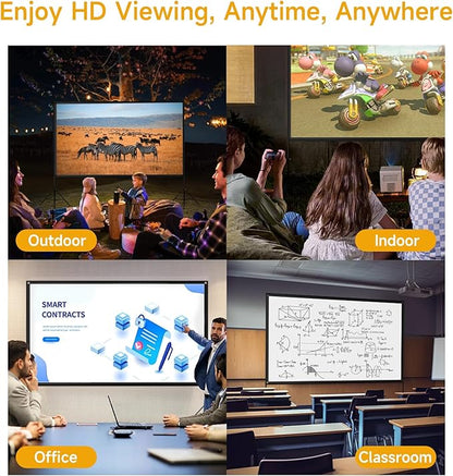 Outdoor Projector Screen with Stand, SCREENMAX 120 inch Foldable Projector