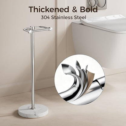 RARXTR Toilet Paper Holder Stand, Bathroom Free Standing Toilet Paper Stand