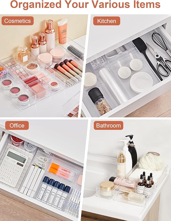 SMARTAKE 20-Piece Drawer Organizer