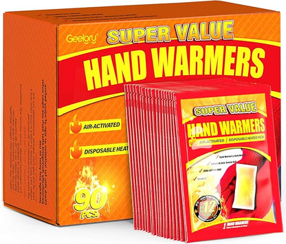 Hand Warmers Disposable 500/375/240/125/90/55/30 Pcs, Long-Lasting Up to 12 Hours for Warm Body, Safe Portable Hand Warmers for Camping, Fishing, Winter for Women Men Mom Dad