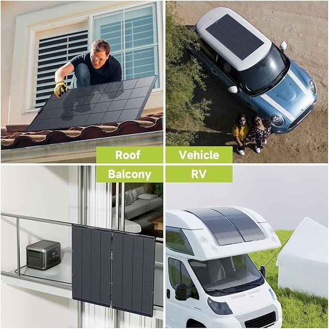 ALLPOWERS SF200 200W Flexible Solar Panel, Ultra-Thin 3mm Bendable