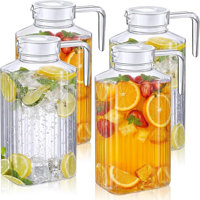 Panitay 4 Pcs 51 Ounces Plastic Pitcher