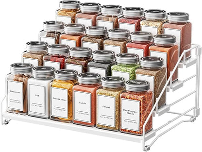 BOIVSHI Tiered Spice Rack, 4 Tier Spice Shelf Organizer