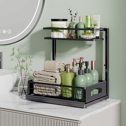 Under Sink Organizer, 2 Pack Cabinet Organizer