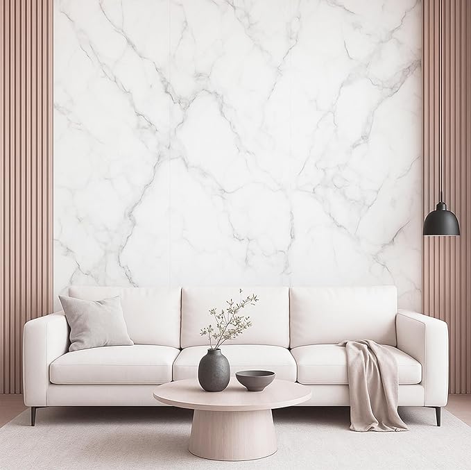Dundee Deco Faux Marble Wall Panels - 2 ft X 4 ft - Glossy