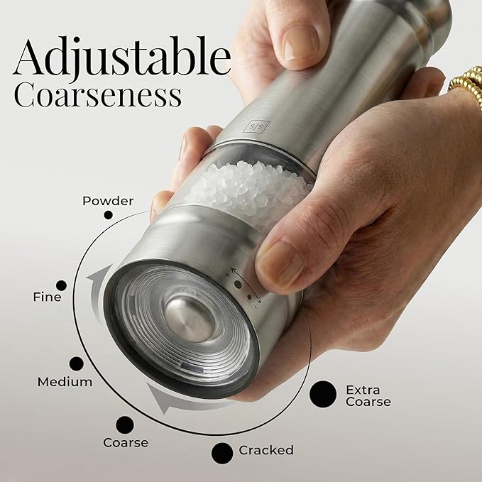 Electric Salt and Pepper Grinder Set