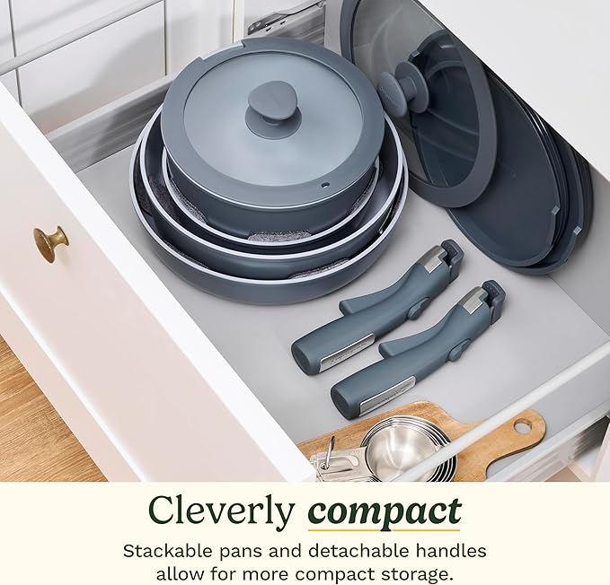 Cuisinart 13-Pc, ClickSmart Nonstick Detachable Handle Ceramic Cookware