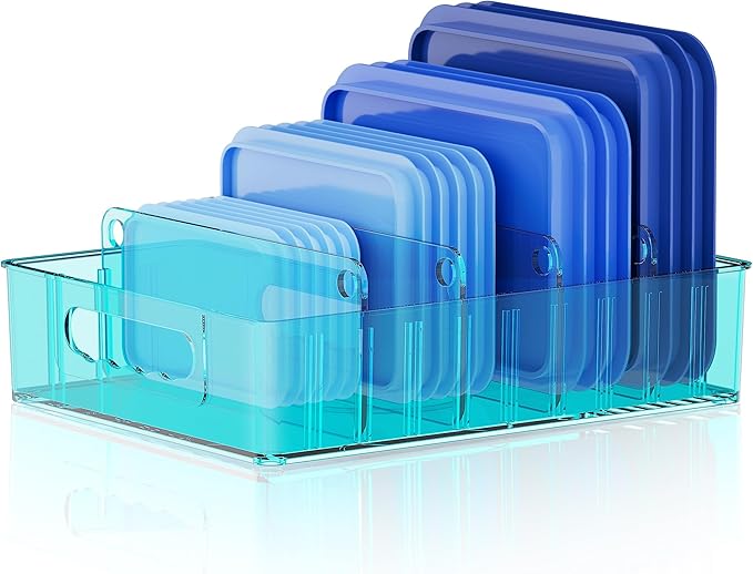LYNG Lid Organizers Inside Cabinet, Food Container Lid Organizer