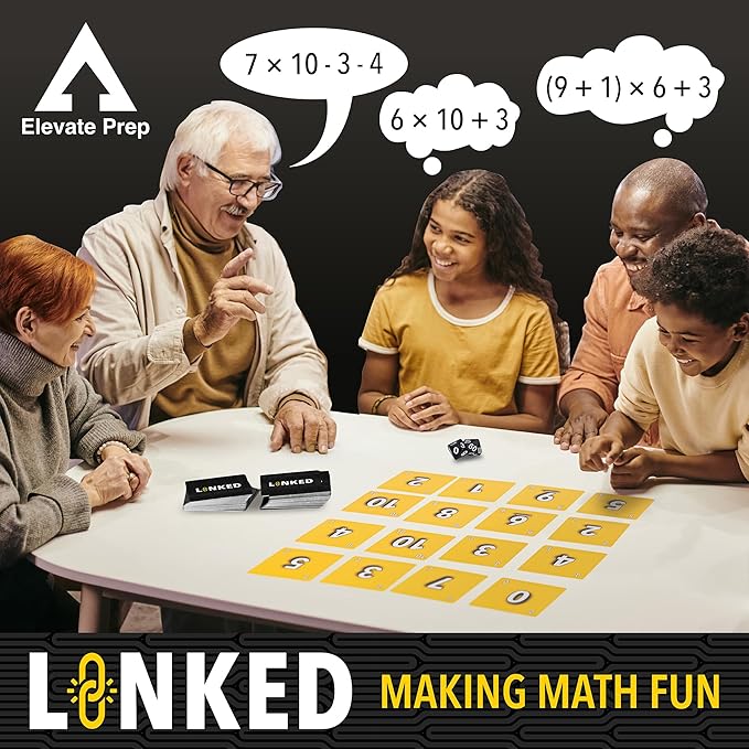 Linked Math Game | The Game of Quick Thinking and Number Linking | Fun and Engaging Math Activity for Kids Ages 7+ | Practice Addition, Subtraction, Multiplication, and Division