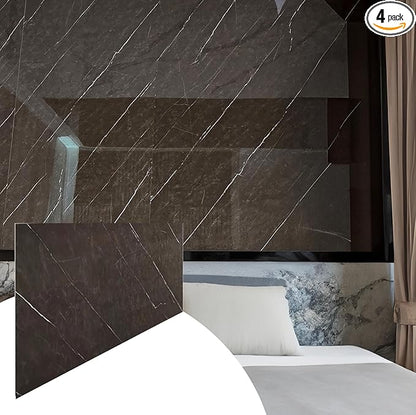Dundee Deco Faux Marble Wall Panels - 2 ft X 4 ft - Glossy