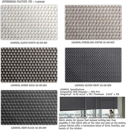 HILADUO Customized Solar Screen Roller Shade Blinds