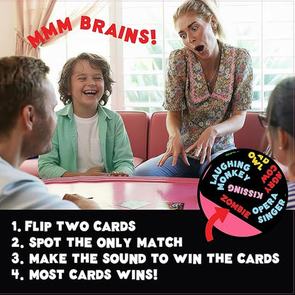 UPROAR! Family Sound-Matching Card Game – Hilarious Fast Game for Kids 7+, Parents & Teens | Easy to Learn, 2–6 Players, 10–20 Min | Travel-Size | Great for Family Game Night & Stocking Stuffers