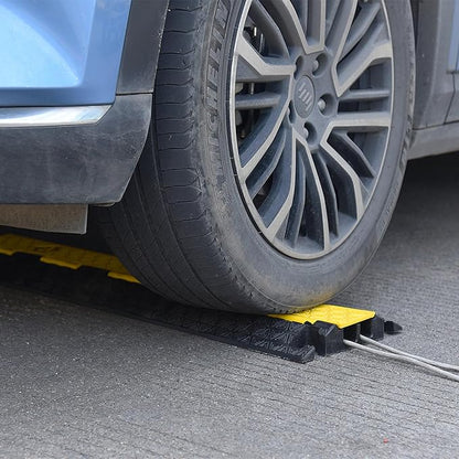 OranLite Heavy-Duty Rubber Cable Protector Ramp, Floor Cable Wire Cord Cover