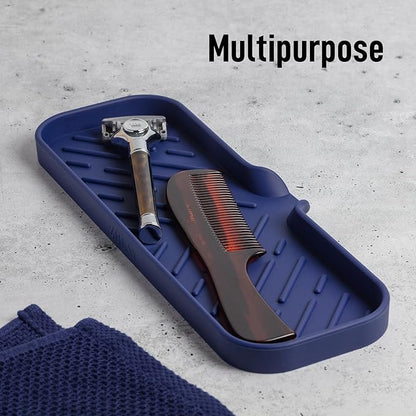 Zulay Kitchen Large Silicone Sponge Holder – Flexible Sink Organizer Tray