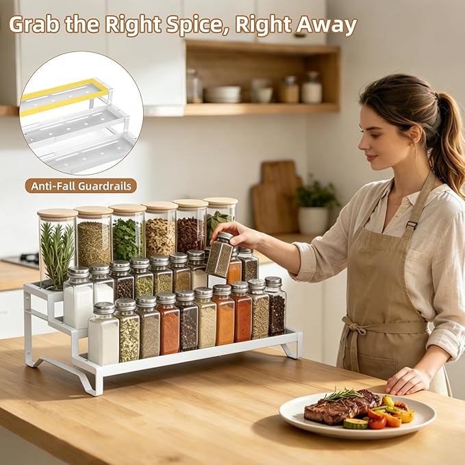 SANKEU Expandable Spice Rack Organizer