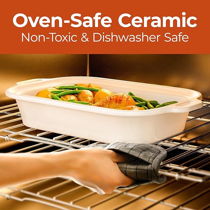 Magnifique 4 Quart Casserole Digital Slow Cooker, Premium Ceramic Bakeware