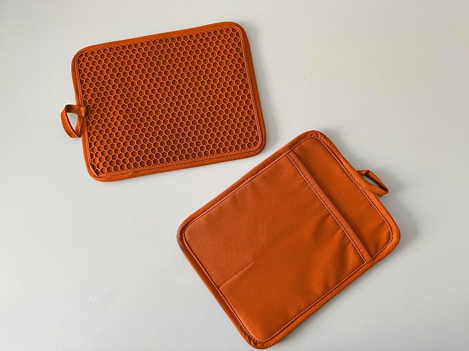 Oven Pot Holder with Pocket Cotton Heat Resistant Coaster Potholder Kitchen Hot