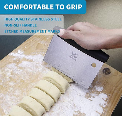 MSY BIGSUNNY Dough Scraper Baking Pastry Cutter Good Grip Pastry Scraper