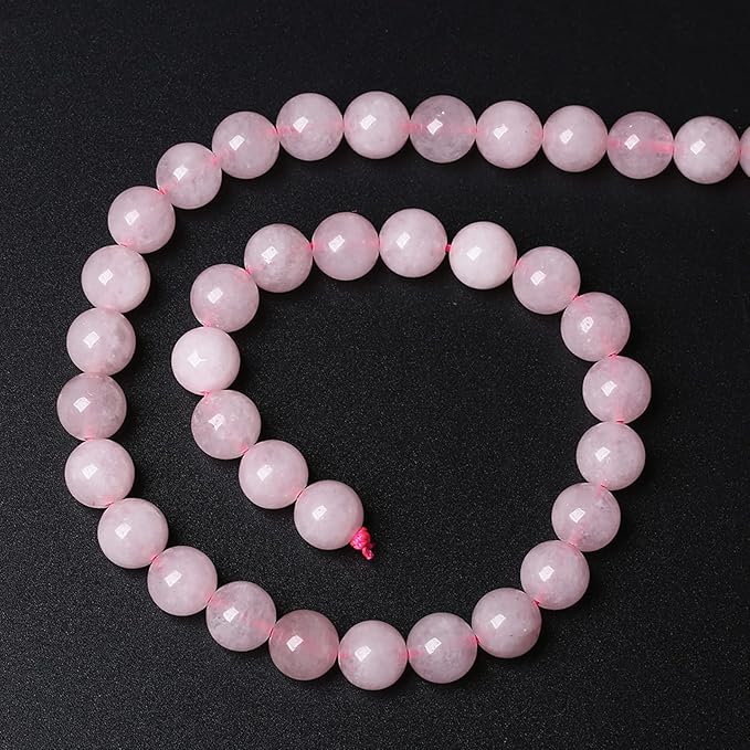 12MM 32PCS Natural Stone Brazilian Rose Quartz Crystal Beads for Jewelry Making DIY Bracelet