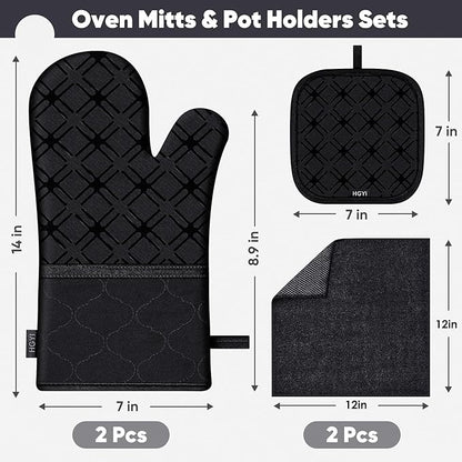 Oven Mitts and Pot Holders Set