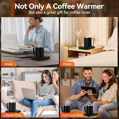 Coffee Mug Warmer & Mug Set for Desk, Electric Coffee Cup Warmer