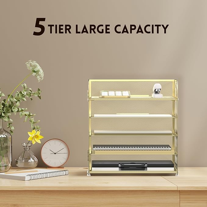 Supeasy 5 Trays Paper Organizer Letter Tray