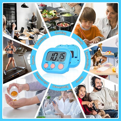 Mwellewm Kitchen Timer 6 Packs Digital Timers