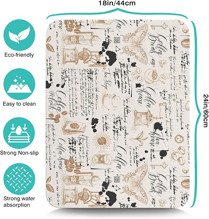 Absorbent Coffee Bar Mat