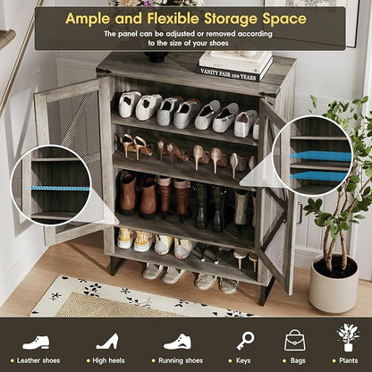 Maupvit 42.1" Farmhouse Shoe Cabinet