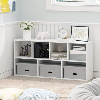 Furinno LUDER Book Shelf, 7-Cube Bookshelf, Bookcase