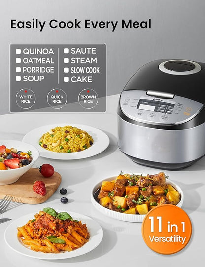 COMFEE' Rice Cooker 12 Cups Cooked/6 Cups Uncooked, Portable Non-Stick Rice
